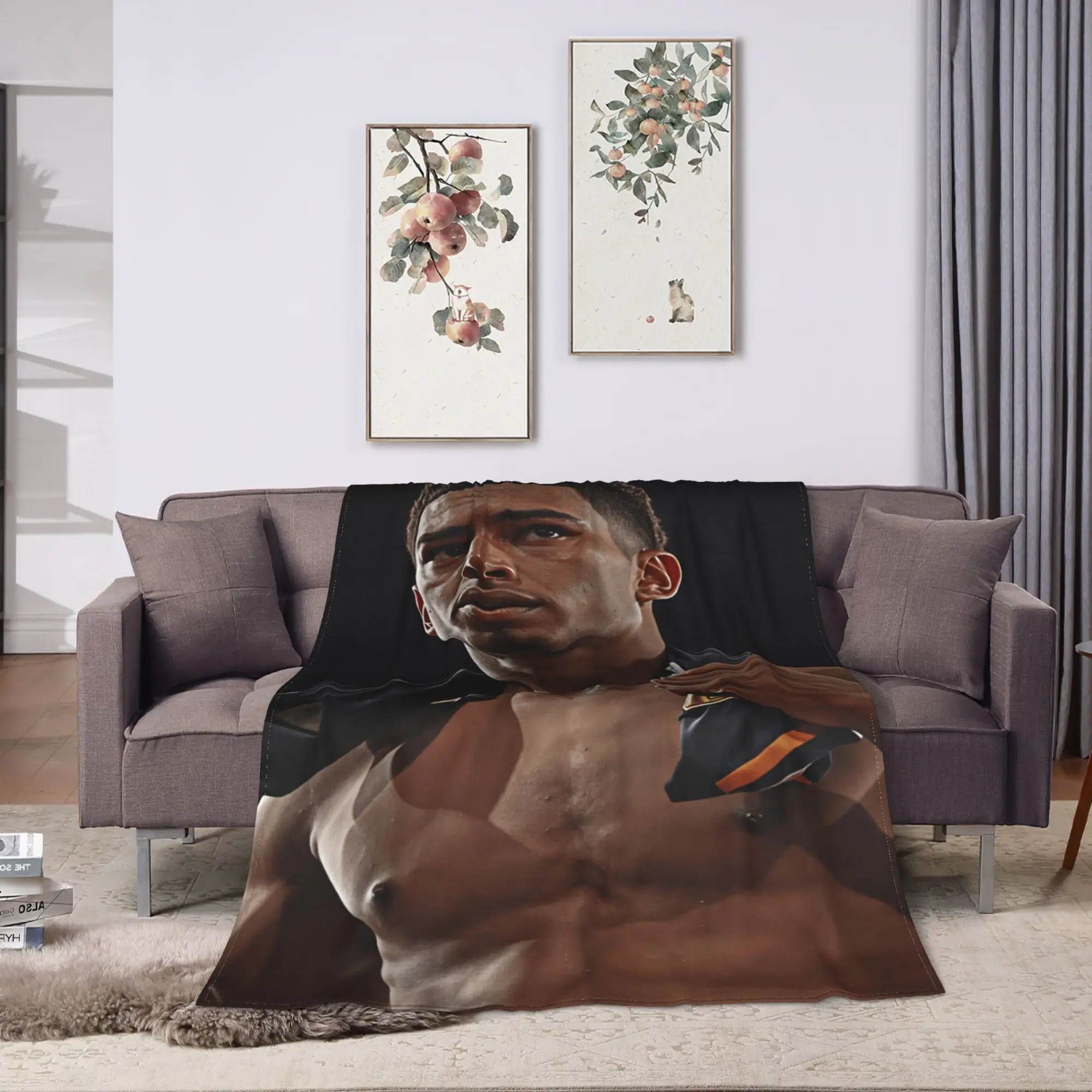 Football J-Jude B-Bellinghams Bedding Throws Warm Print Blanket  For Sofa Home Travel Car Flannel Bedspread Bed Cover
