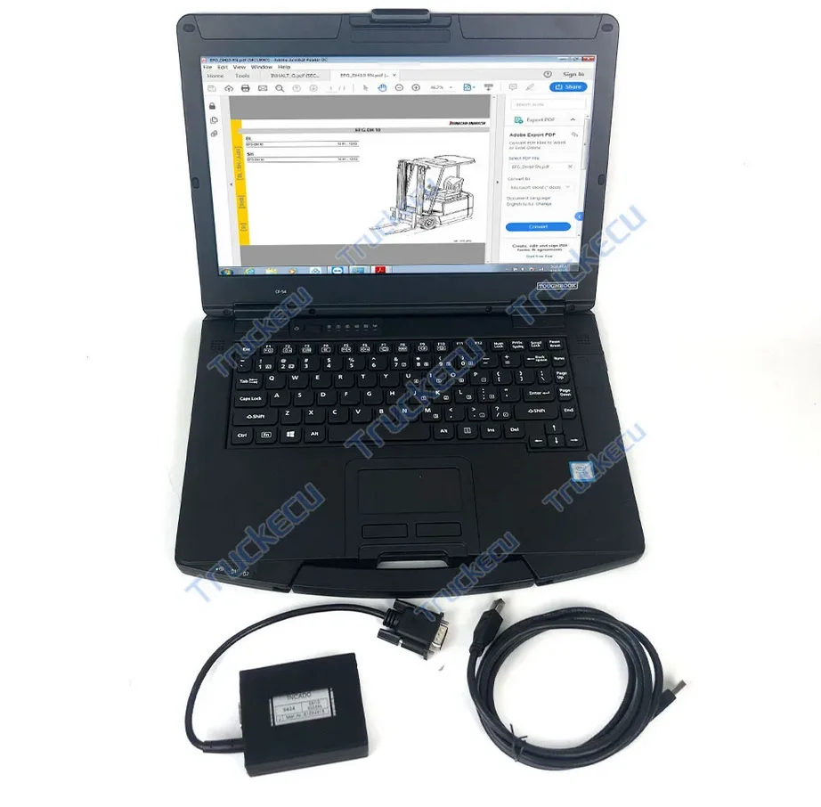 

forklift Diagnostic for Judit Incado Box Jungheinrich 4 auto forklift truck diagnostic tool Judit ET&SH+TOUGHBOOK CF54 laptop