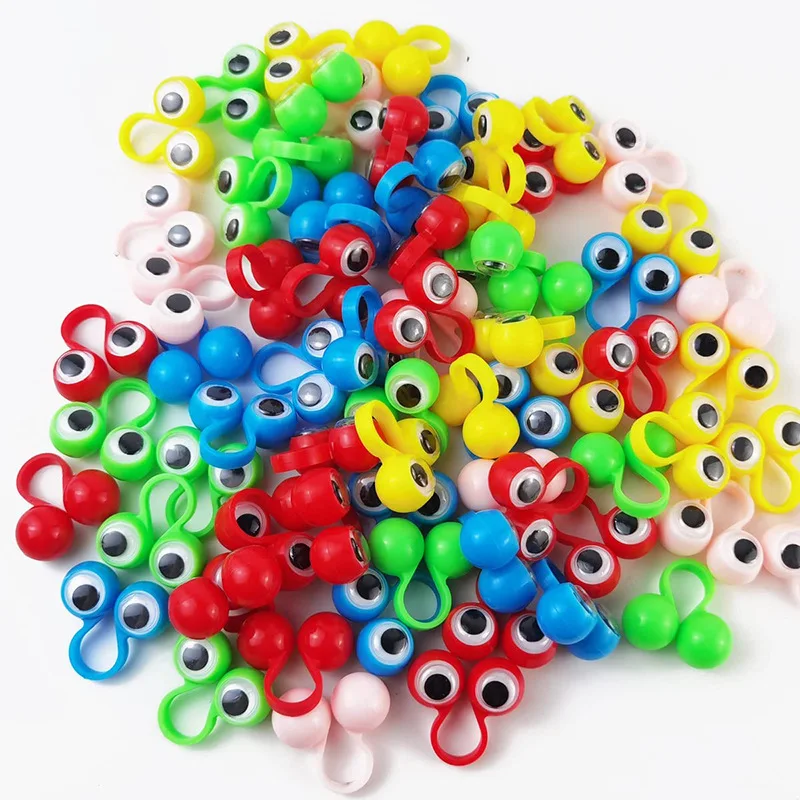 12Pcs Eyeball Finger Ring Puppets, Funny Eyeball Ring Toys Eye Puppet Finger Eye Finger Game Toys for Kids Party Favor, Items
