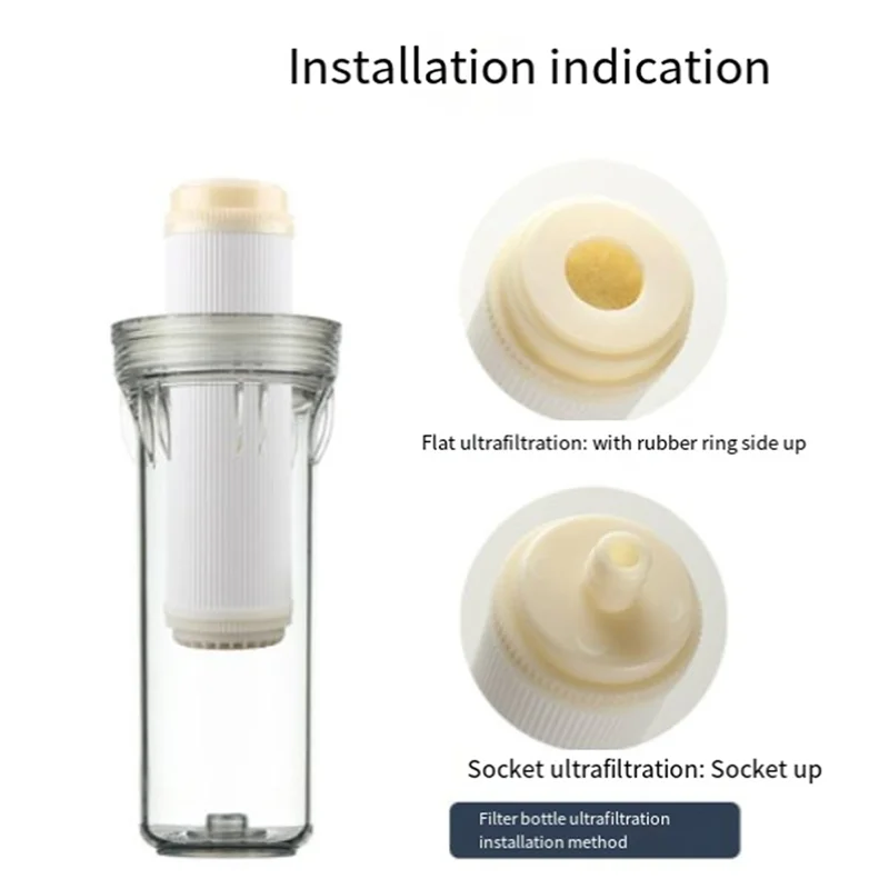 

A53Q-4Pcs 10 Inch Socket Type UF Hollow Fiber Ultrafiltration Membranes Filter 0.01 Micrometre High Flow Membrane UF Dry