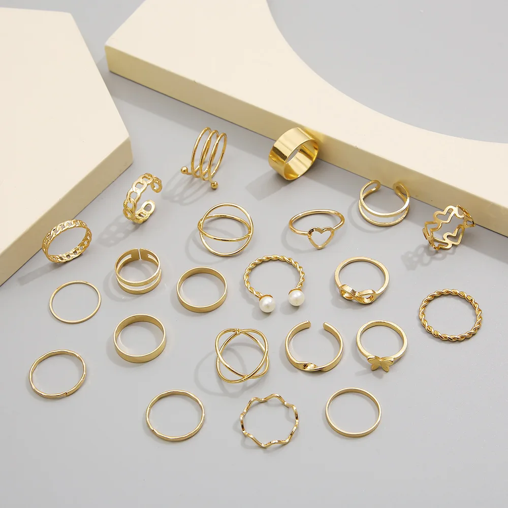 22 Sets Of Rings Butterfly Europe and America New Style Openings Love Female Designers Minority Rings image 3