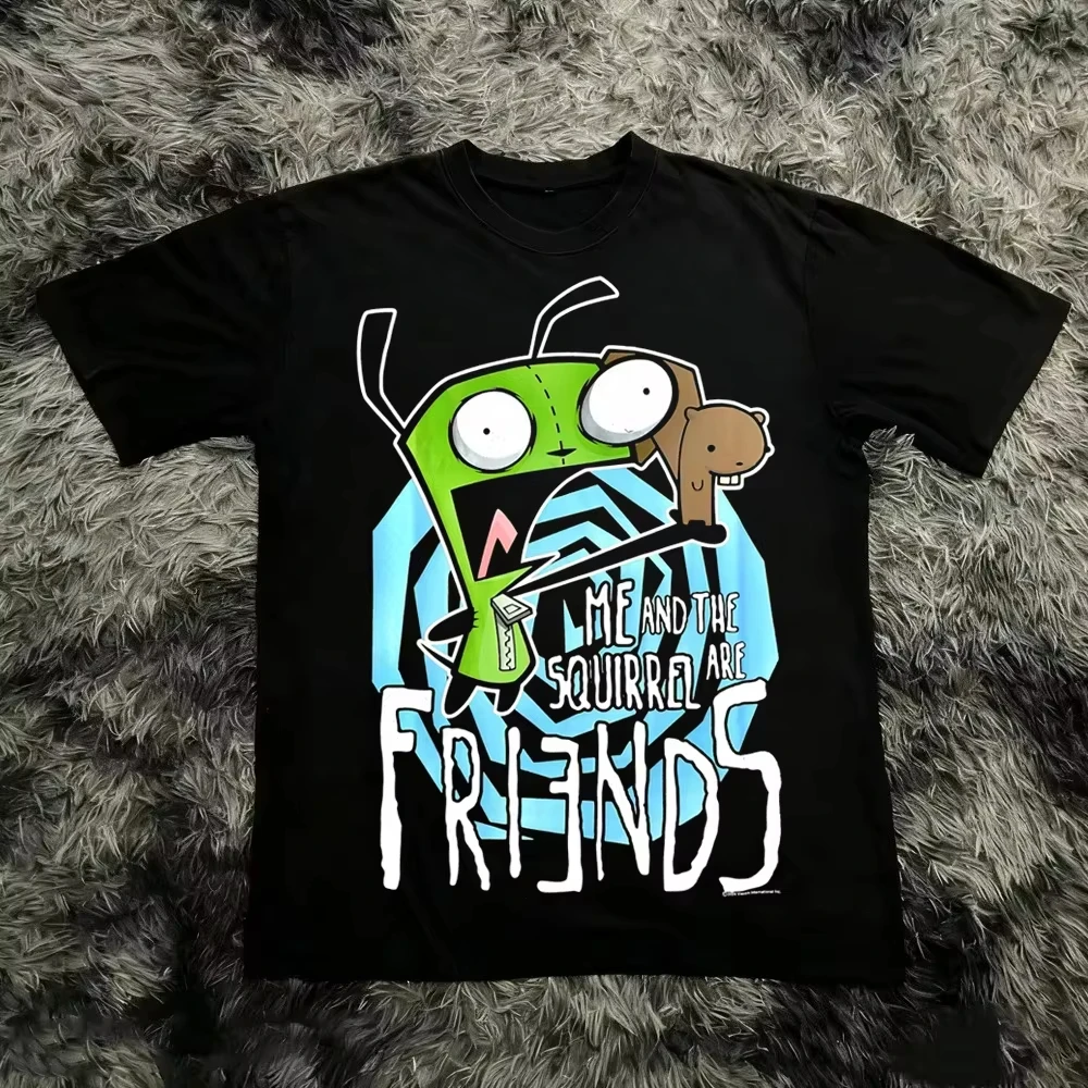 2026 new Retro T-shirt with print, loose fit, suitable for both men and women trendy street fashion retro style in high demand