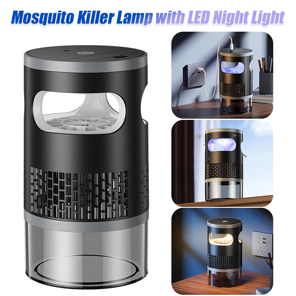 

Electric Zapper Light Rechargeable Mosquito Killer Lamp with LED Night Light Mosquito Trap for Outside Patio Backyard Garden