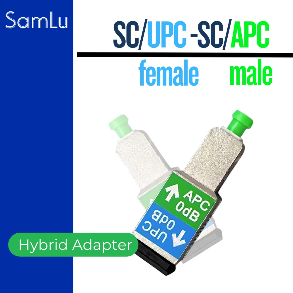 

1Pcs Fiber Optic Adapter APC/UPC SC FC Male to Female 0dB Attenuator Single-mode 1200nm-1600nm Converter Connector Adapter