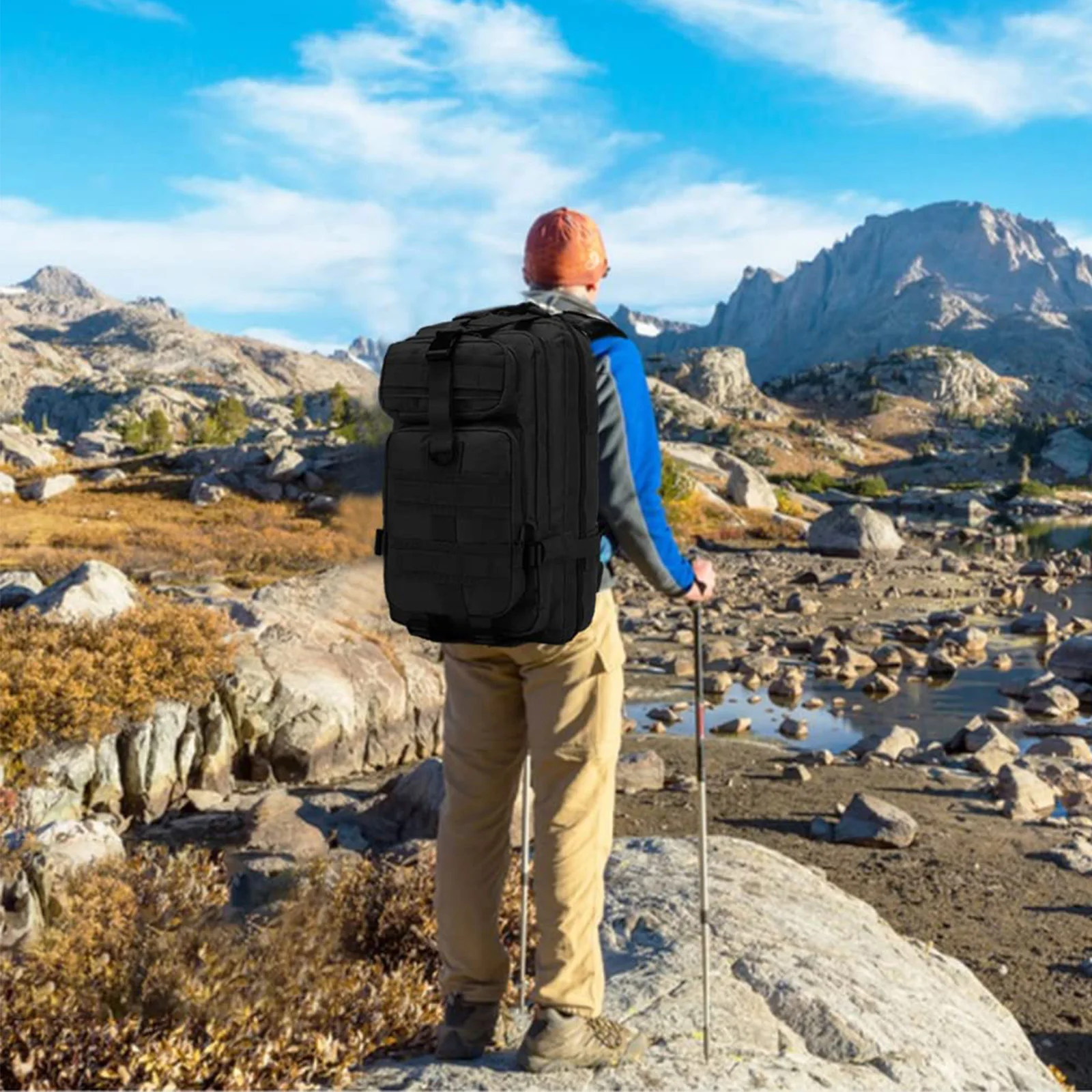 Mochila táctica grande de asalto de 3 días, bolsa Molle Bugout, mochila para senderismo, viajes de escalada