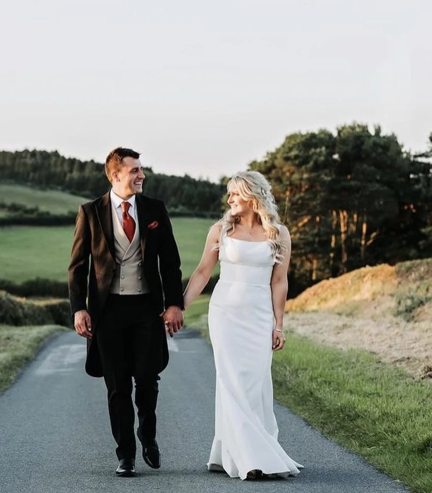 Robe De mariée en Satin élégante, style sirène, col carré, dos nu, pour femmes, personnalisée aux mesures, 2024