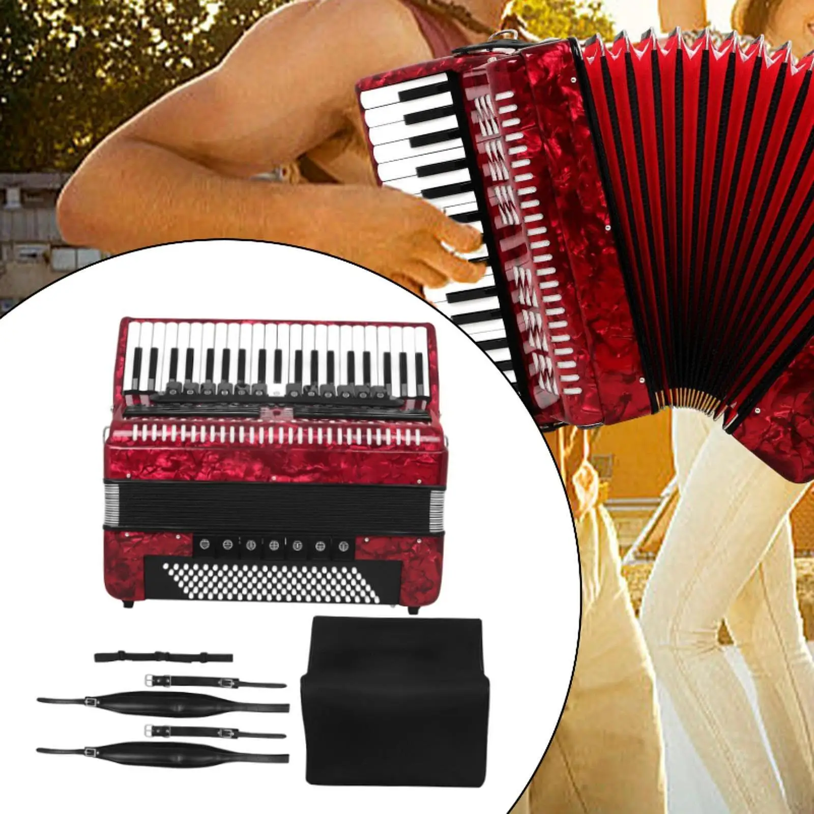 

Accordion 41 Keys 120 Bass Professional Musical Instrument Piano Accordion for Beginners