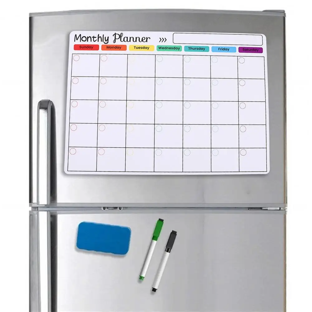 Message Board Magnetic Monthly Weekly Planner Calendar Table Dry Erase Whiteboard Blackboard Fridge Sticker Message Board Menu