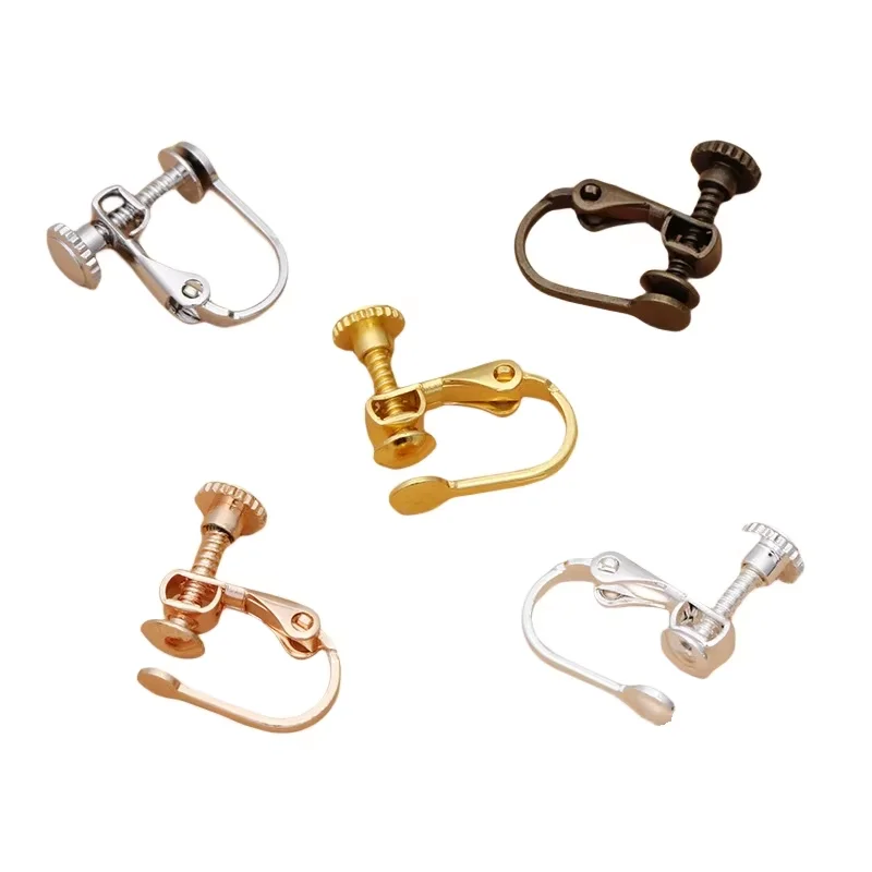 BoYuTe (50 Pieces/Lot) 14*17MM Metal Brass No Pierced Ear Clip Accessories Diy Handmade Earring Jewelry Parts