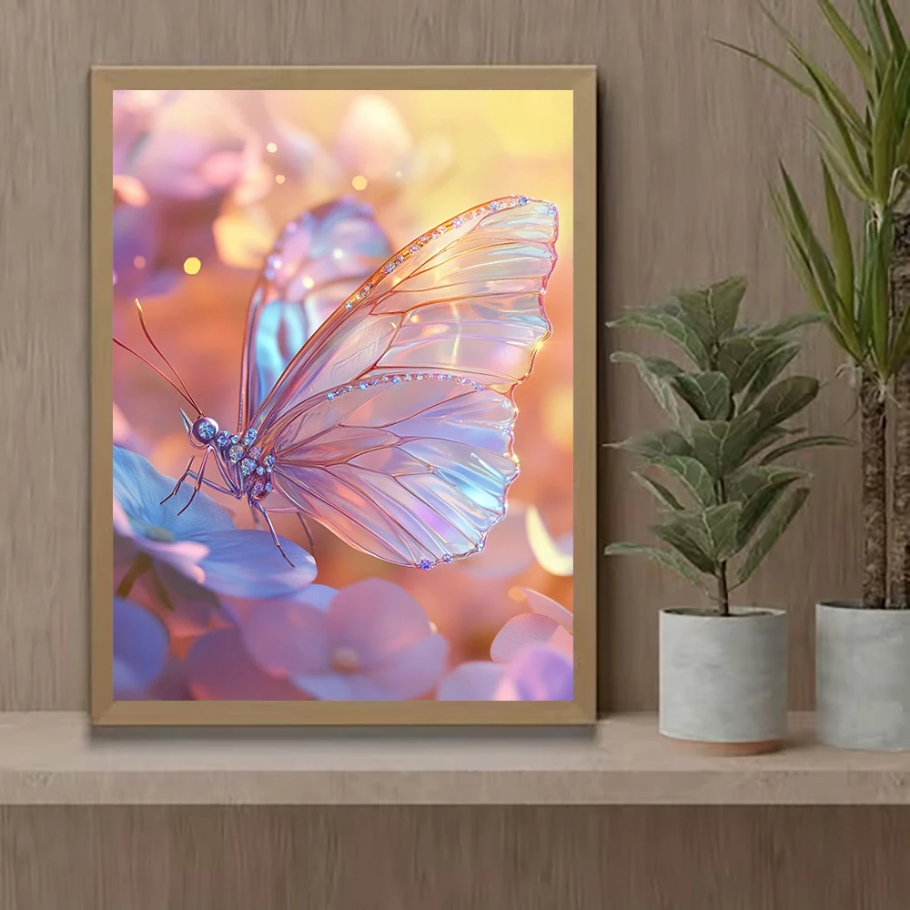 2D flat Glossy Finish Diamond Craft, shiny surface wall art, bright holiday present, glowing souvenir, lustrous ornament and eye-catching gift for bright room designs