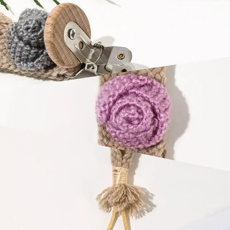 

Upgraded Baby Dummy Clips Soother Chain Holder Pacifier Clips Dummy Strap Lightweight Cotton Dummy Clips for Girls Boys L8RB