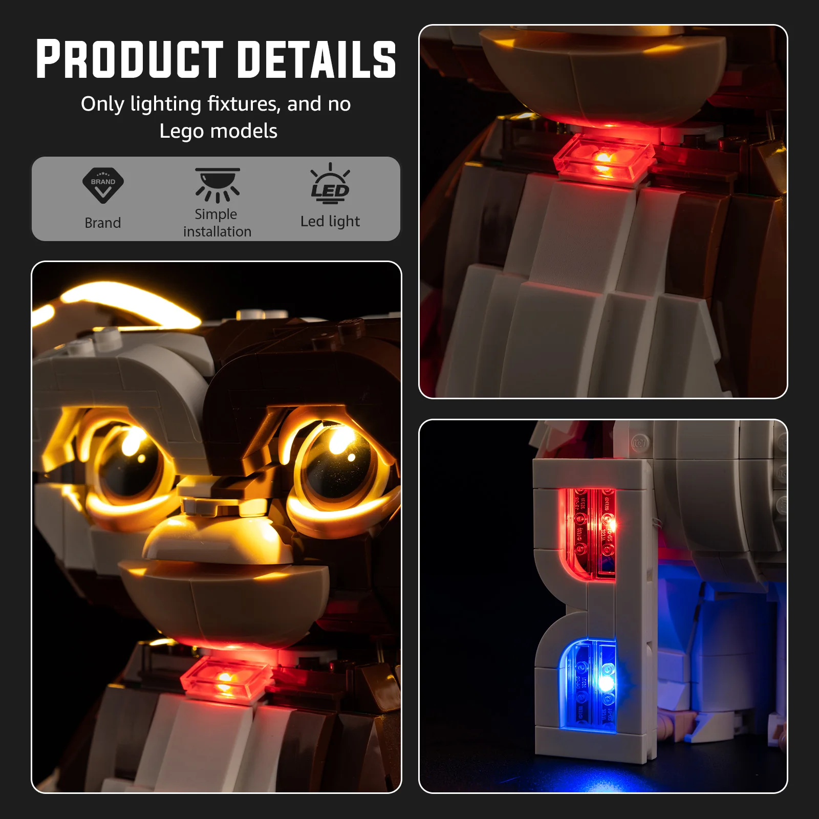

LED Lighting Set Suitable for LEGO Gremlins Gizmo 21361