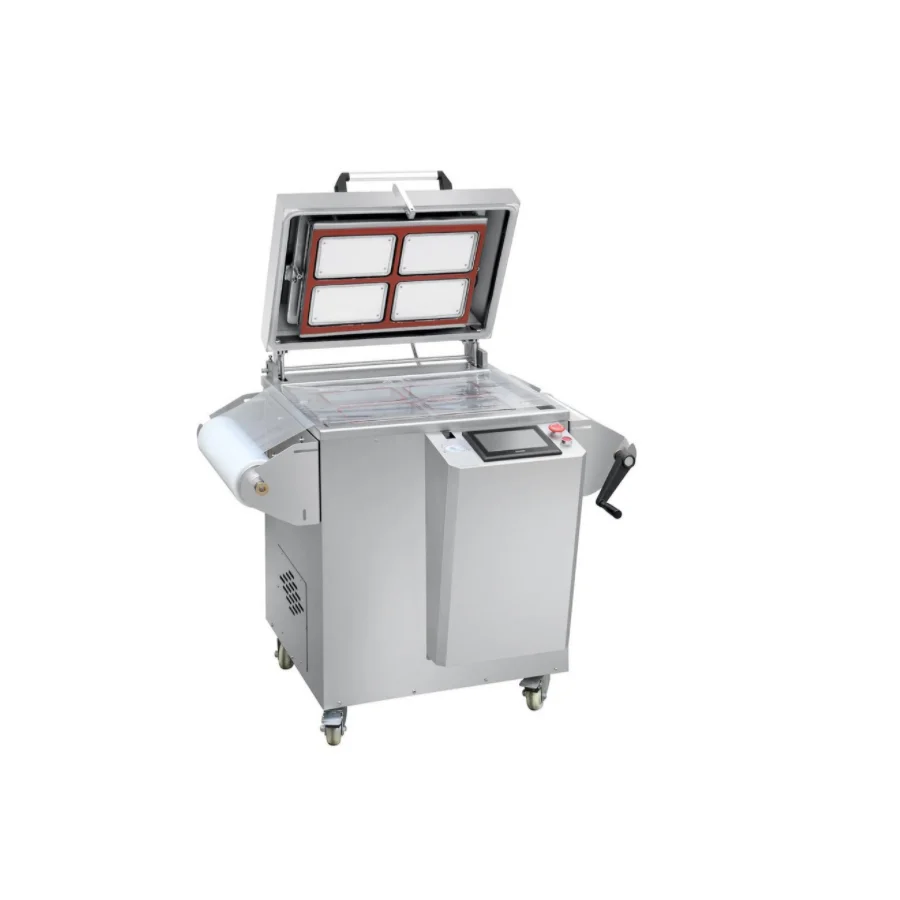 DMP-430 التلقائي خريطة تعديل آلة تغليف الغلاف الجوي للمأكولات البحرية اللحوم الدجاج الفاكهة الغذاء صينية السدادة