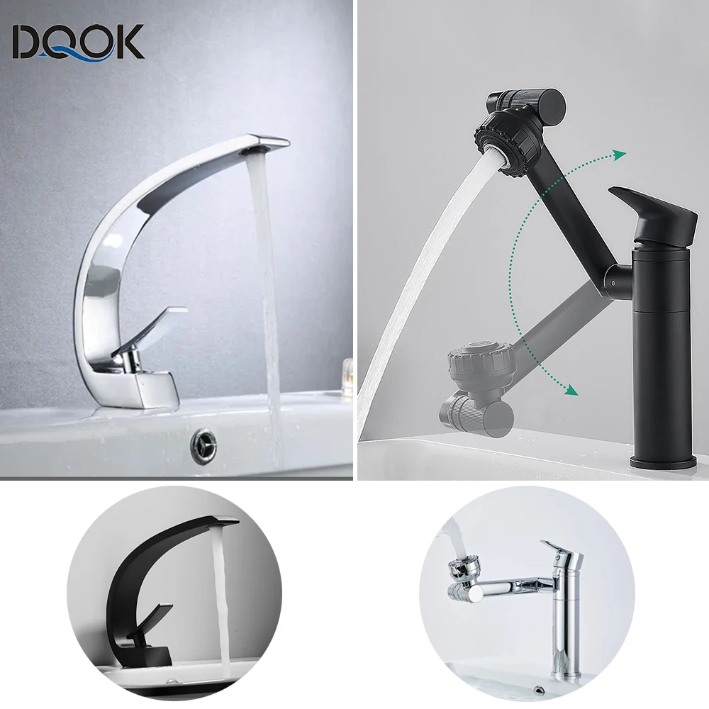 Basin Faucet Modern Bathroom Mixer Tap Black/chrome Wash basin Faucet Single Handle Hot and Cold Waterfall Faucet