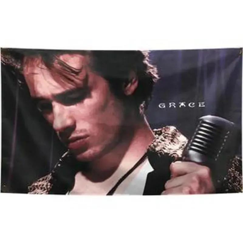 Jeff Star Buck-ley Tapestry Grace 90s Inspiring Music Song Cover Tapestry  Funny Tapestry with Brass Grommets for College Dorm Room Gift Home Man Cave Decor