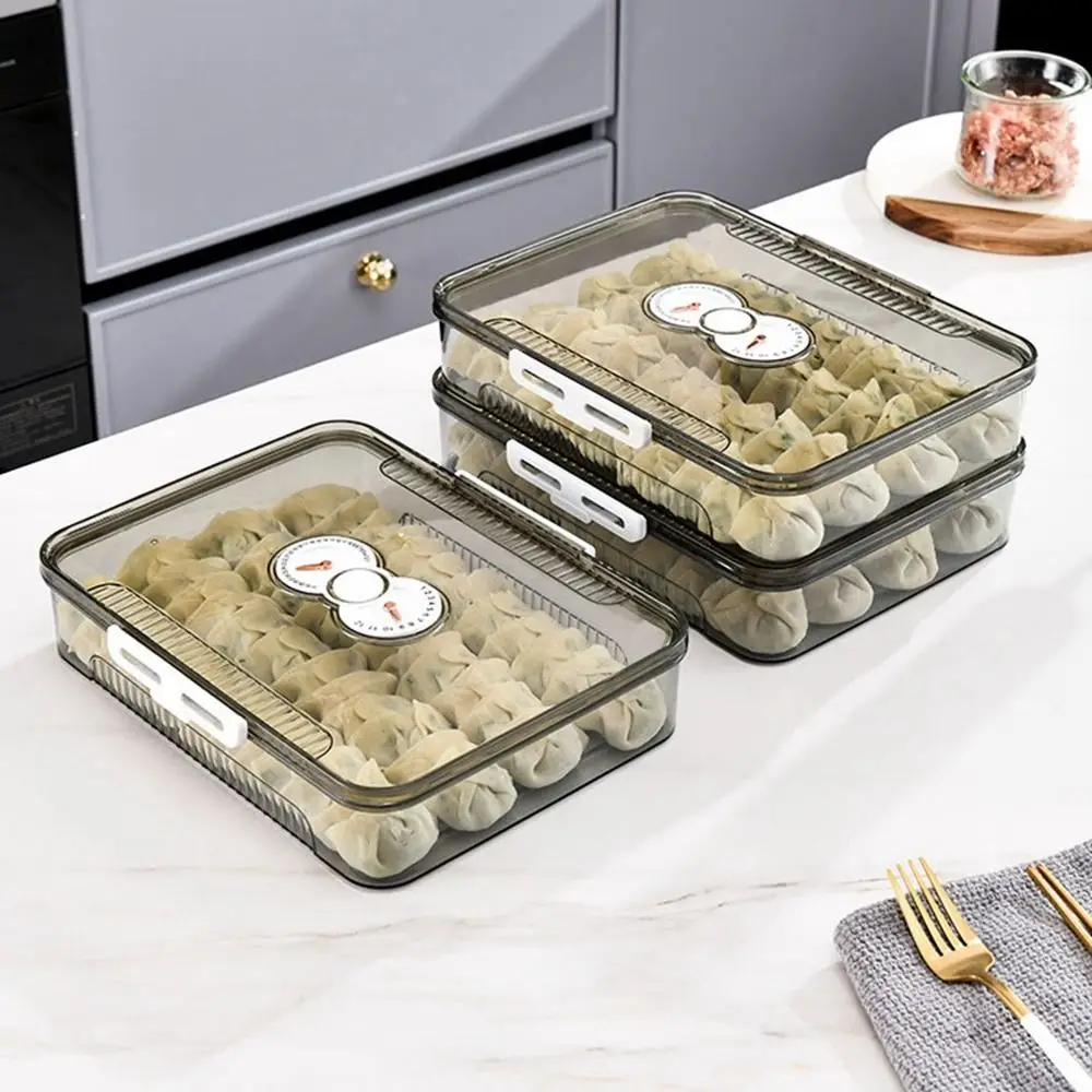 

Multilayer Dumpling Storage Box Food Grade Transparent Frozen Dumpling Box Timing Quick Freezing Food Preservation Box