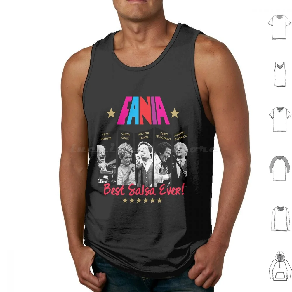 Best Salsa Singers El Dia De Mi Suerte. Fania Tank Tops Print Cotton Salsa Cuban Puerto Rico Celia Cruz Lavoe