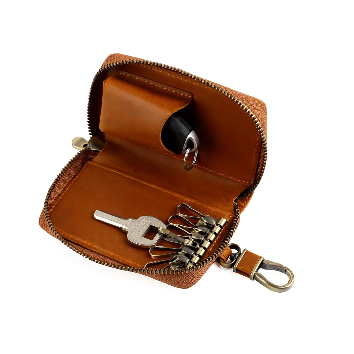 Genuine Leather KeyChain Key Bag For Men Multifunction Organizer Wallet Holder Car Small Key Case Keys Pouch