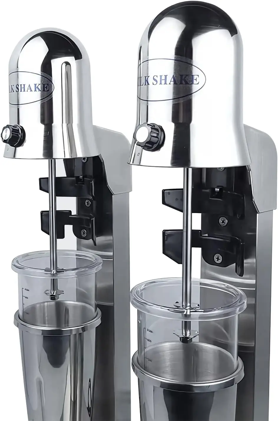 110V Commercial Double Heads Milk Shake Mixer Stainless Steel Electric Milk Shaking Machine Milkshake Maker Silent Milkshake Mak