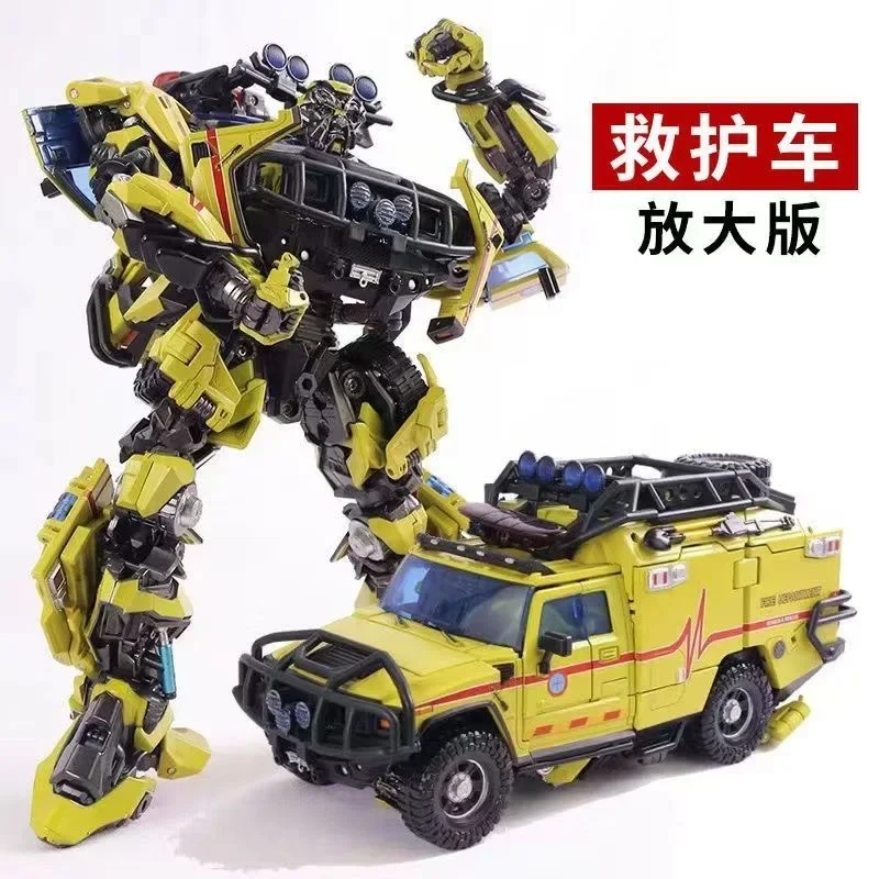 

In Stock Transforming Toys BMB T-11 Fine Paint Large Ambulance with Lights Movie Robot Anime Model Action Figure Collection Gift