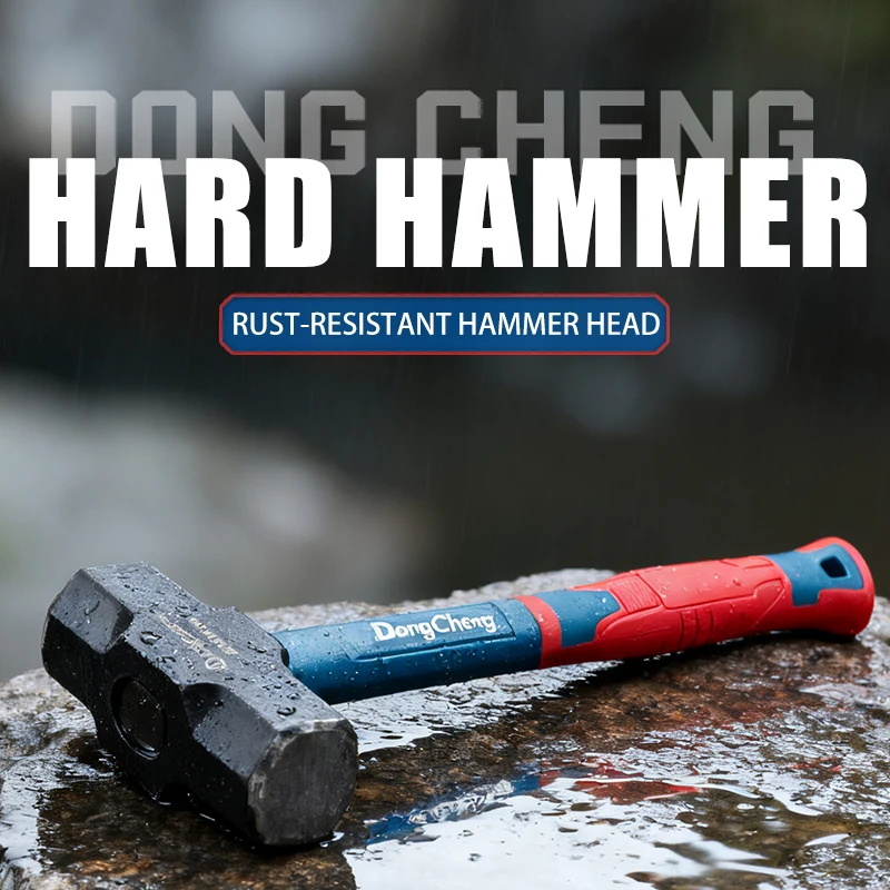 Masonry Hammer Dual-Color Overmold Grip Octagonal Hammer, Hammer Tool, Wall Smashing Sledgehammer, Two Hammer, Hand Hammer