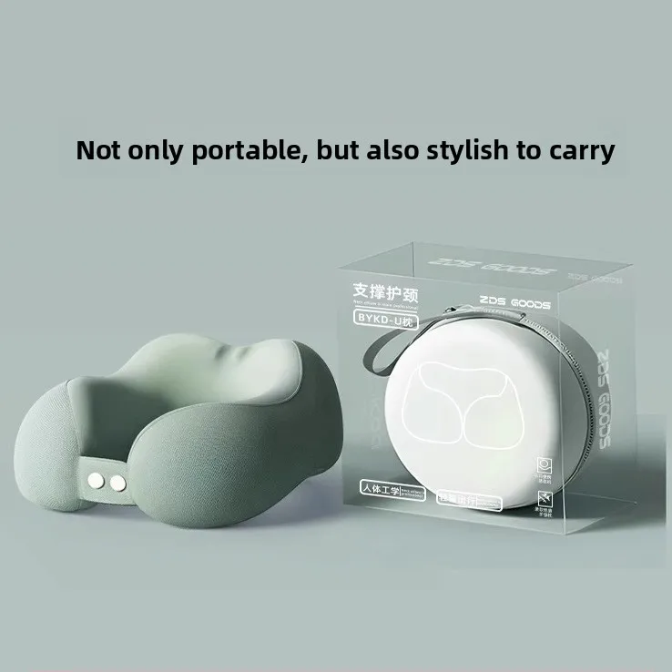 

Портативная U-образная подушка из пены с эффектом памяти для путешествий, автомобиля, поддержки шеи и головы, универсальная складная подушка