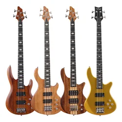 43 Inch 4 String Electric Bass Guitar High Gloss Matte Finish Active Or Passive Electric Bass Guitar