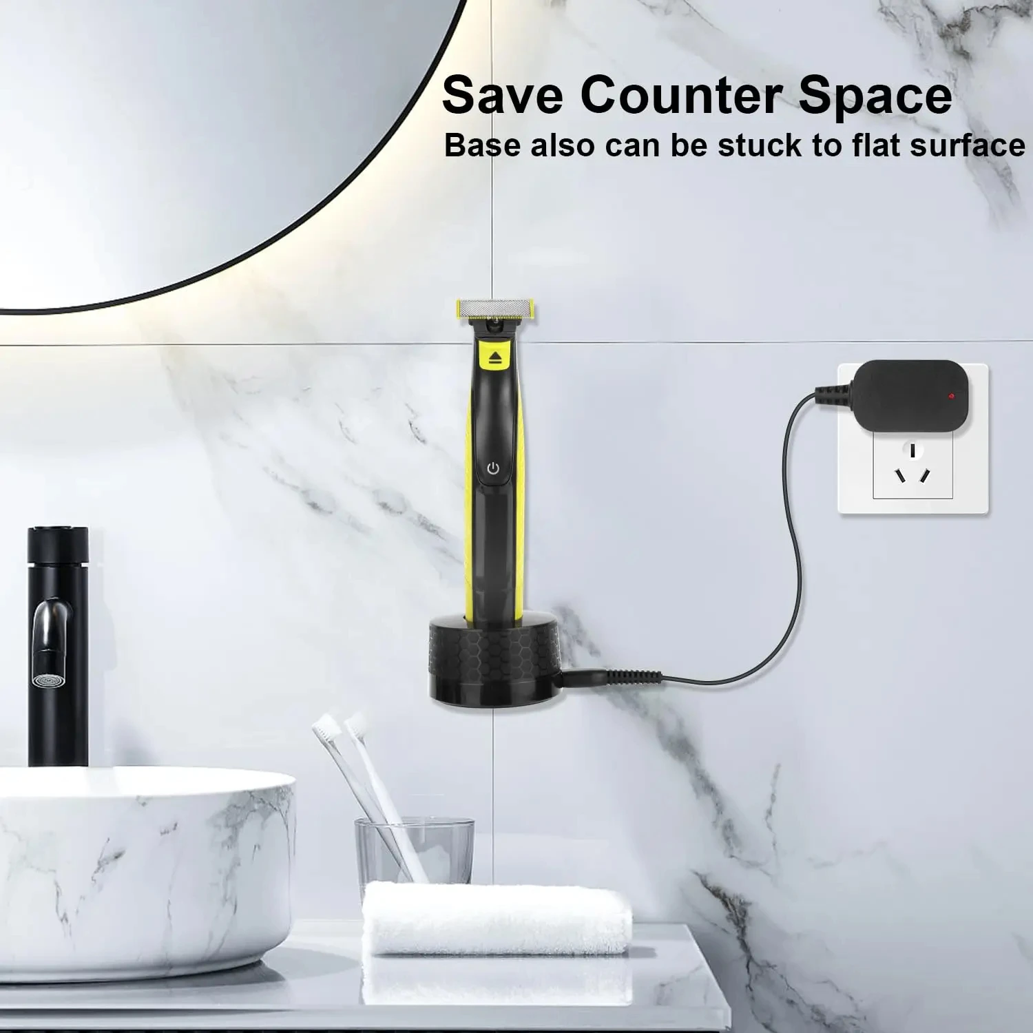 حامل شاحن قاعدة شحن مثبت على الحائط لماكينة الحلاقة الكهربائية الهجينة فيليبس One Blade QP2520 QP2530 QP2620 QP2630