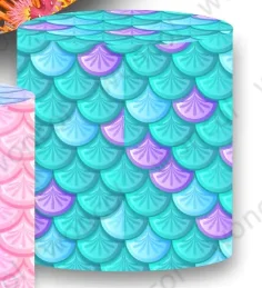 Круглый фон Ariel для девочек на день рождения, подводный фон с русалкой, Русалочка, круглая крышка цилиндра, украшения для вечеринки, реквизит