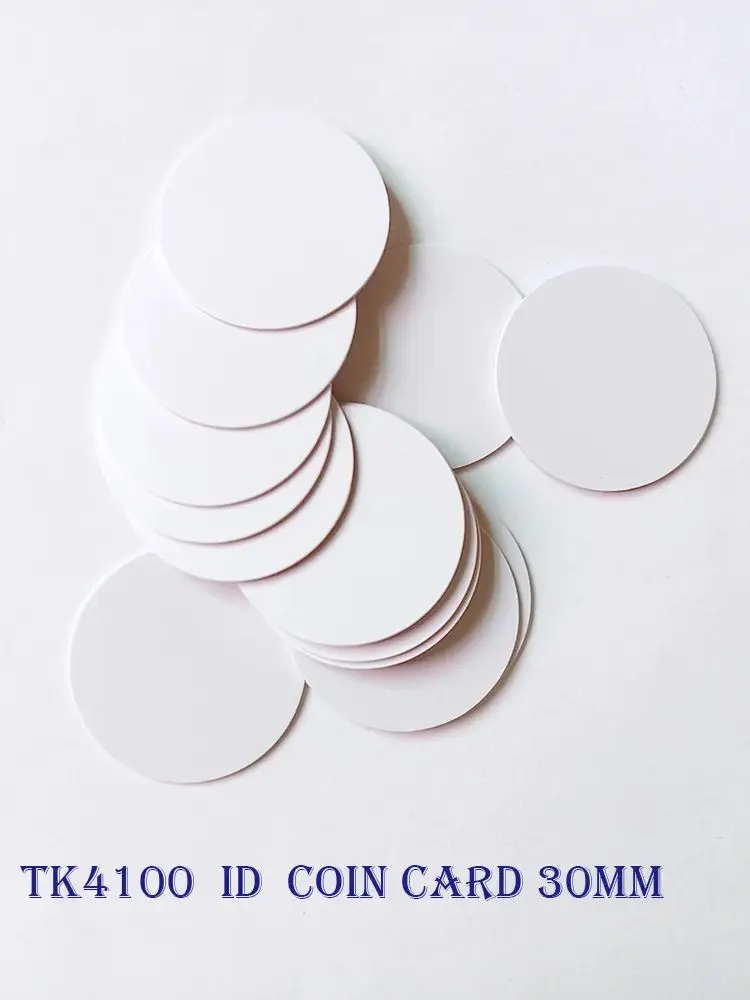 

100Pcs/Lot 125Khz TK4100 RFID PVC Coin Sticker 18mm 25mm 30mm Smart Tags Read Only Access Control Cards