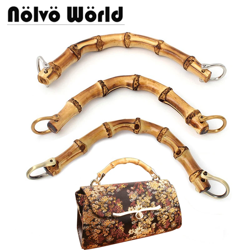 

2/4/10pcs Real Bamboo Screw Buckles Bamboo Handle Macramé Bag Handles,Bamboo Handle Handcraft Material for Handbag Making