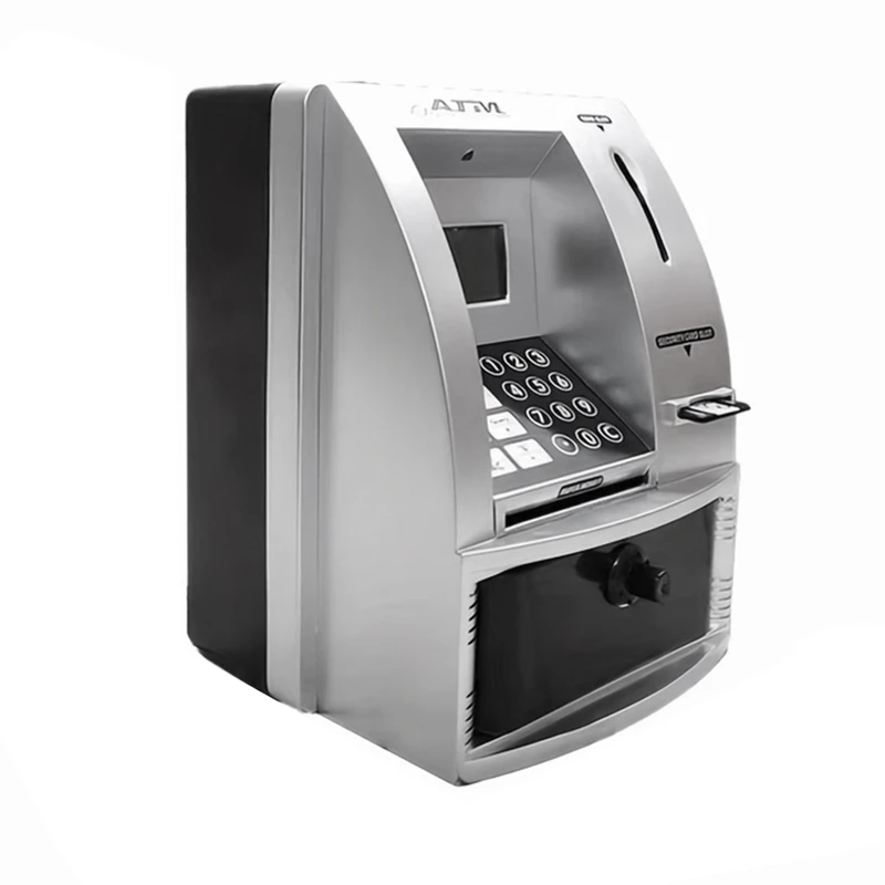 A16R-Smart ATM Piggy Bank For Money Mini Banknote Money Boxes Voice ATM Machine To Teach Children Money Management