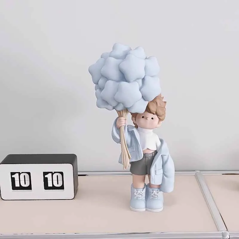 

Cute Cartoon Light Luxury Boy Figurine Desktop Decoration Home Decoration Living Room Entrance Tv Cabinet Decoration Gift Toys