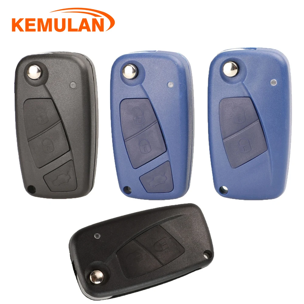 

KEMULAN Flip Folding Remote Car Key Case Shell Cover Fob For FIAT Iveco Punto Ducato Stilo Panda Idea Doblo Bravo 2/3 Buttons