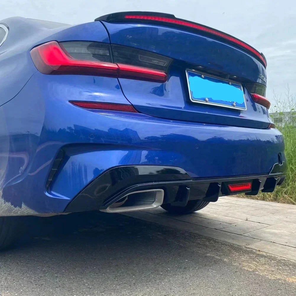 For Bmw 3 Series G20 G21 320i  M340i M340d M Sport 2019-2022 Pre-Lci Rear Bumper Diffuser Rear Bumper Valance With Led Light