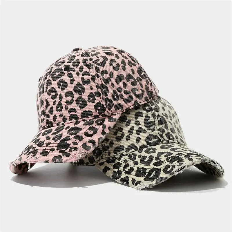 الربيع البوليستر ليوبارد طباعة Casquette قبعة بيسبول قابل للتعديل في الهواء الطلق Snapback القبعات للفتيات والنساء 63