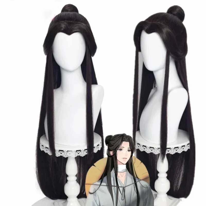 Hua Cheng San Lang Wig Heaven Officials Blessing Cosplay Tian Guan Ci Fu Huacheng Xie Lian Cosplay Black Hairs Cosplay Wig Cap