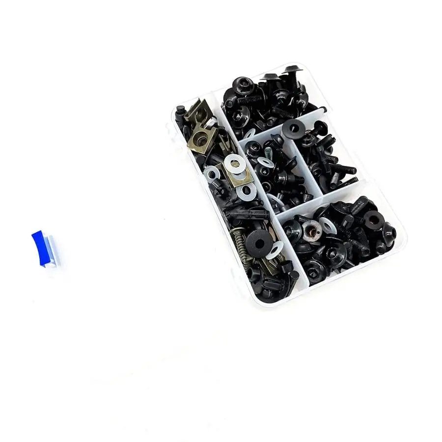 

195pcs Universal Motorcycle Fairing Bolts Kit Windscreen Screws Windshield Bolts Fairing Mountings Fastener Clips Screw M5 M6