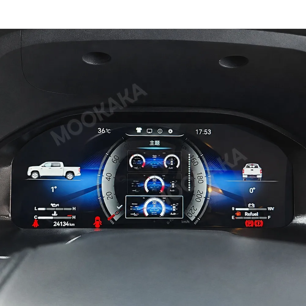 Digital Dashboard For Toyota Tundra 2015 2016 2017 2018 2019 CarPlay Car Cluster LCD Meter Virtual Cockpit Instrument Panel