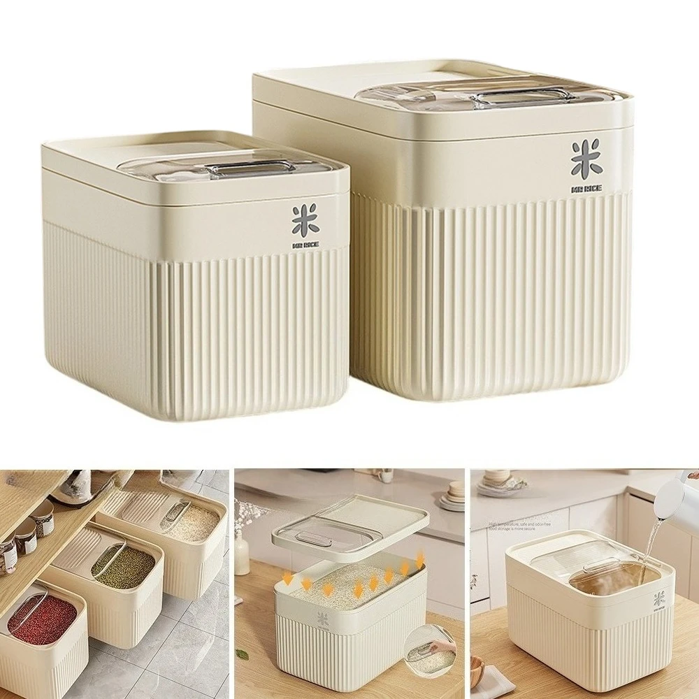 

5/10KG Rice Bucket Insect Proof Moisture Proof Rice Box Grain Sealed Jar Kitchen Container Storage Boxes with Lid 쌀통10kg 주방정리