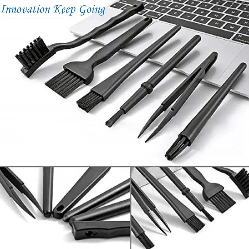 E65C Small Portable Plastic Handle Anti Static Brushes Keyboard Cleaning Brush