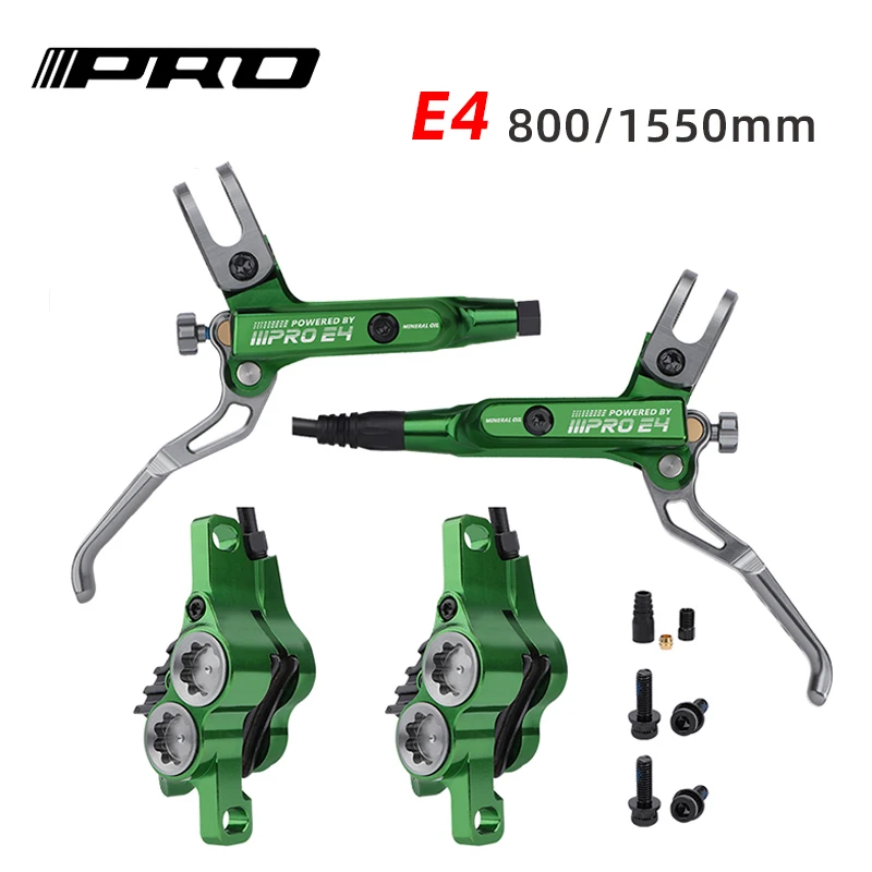 IIIPRO E4 800/1550mm Mountain Bike Hydraulic Disc Brake Front and Rear Brake Cooling 4 Piston Oil Pressure AM DH Electric Bike