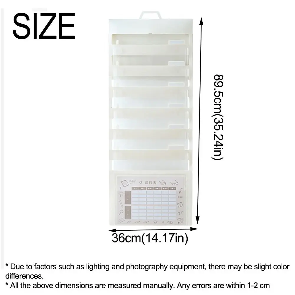 Portable Wall Hanging File Organizers A4 Large Capacity Expanding File Folder Waterproof Multi Layer Hanging Wall Document Bag