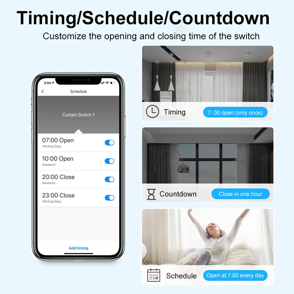 Tuya WiFi/Zigbee وحدة تبديل الستار الذكية الستائر الدوارة مصراع المحرك الكهربائي App التحكم عن بعد دعم أليكسا جوجل المنزل