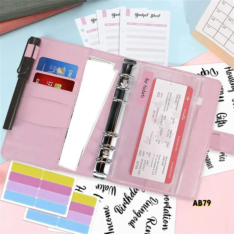 2X 예산 바인더 세트 - 현금 봉투가 포함된 예산 바인더, 현금 정리함 돈 절약 바인더 현금 봉투 A