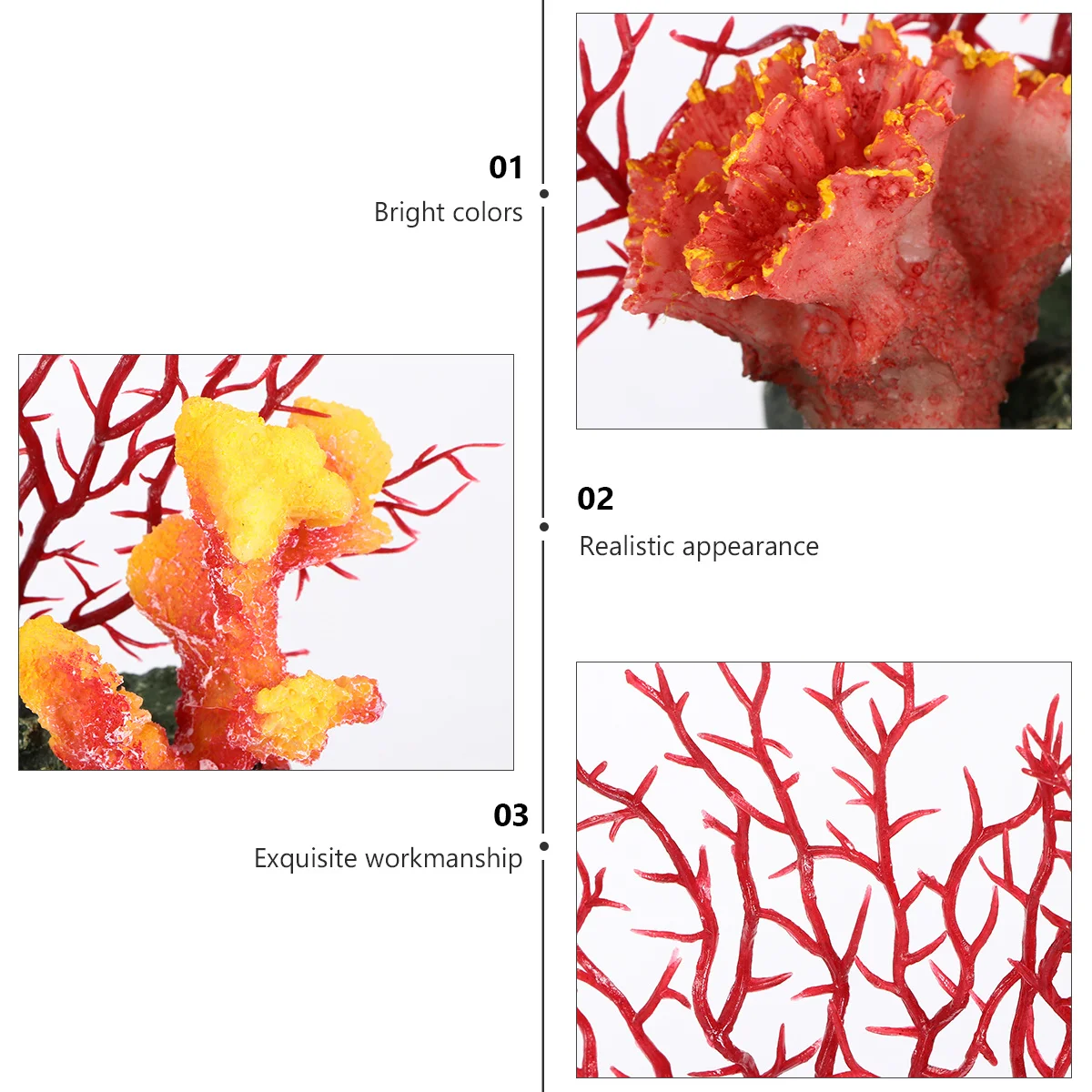 

Coral for Fish Tank Resin Aquarium Decoration Lifelike Underwater World Accent Perfect Gift for Fish Lovers Coral Ornament