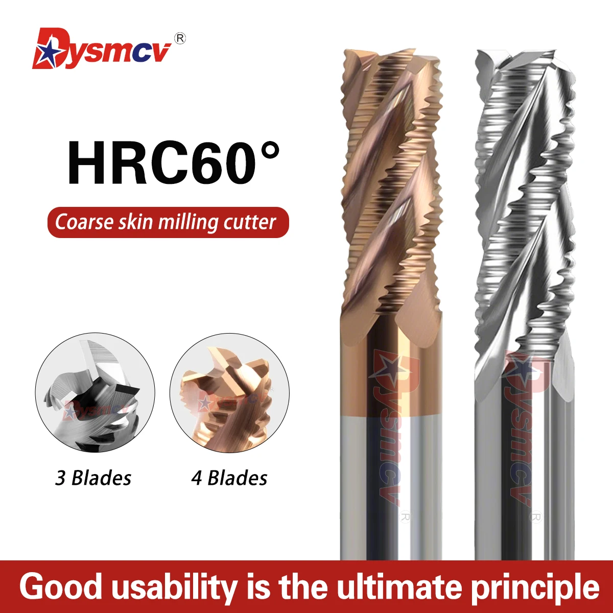 

Tungsten Steels Milling Cutter Corrugated 60 Degree Four Edge Rough Machining Three Edge End Milling Cutter Steels And Aluminum