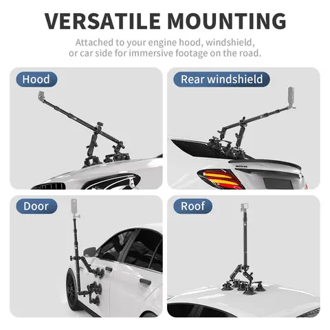 Kewig Five sugkoppsmonteringssats för Insta360 bilmontering justerbar sugkopp för GoPro actionkamerafästen för Insta360 6 best sales kewig - №3