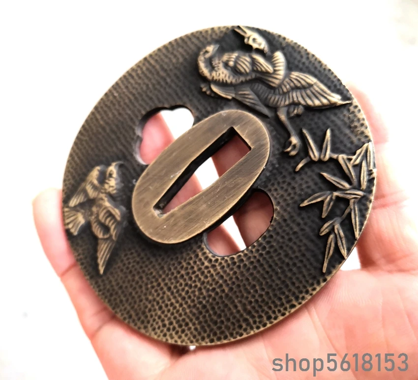 Hige alloy birde  tsuba  For Japanese sword katana wakizashi tanto