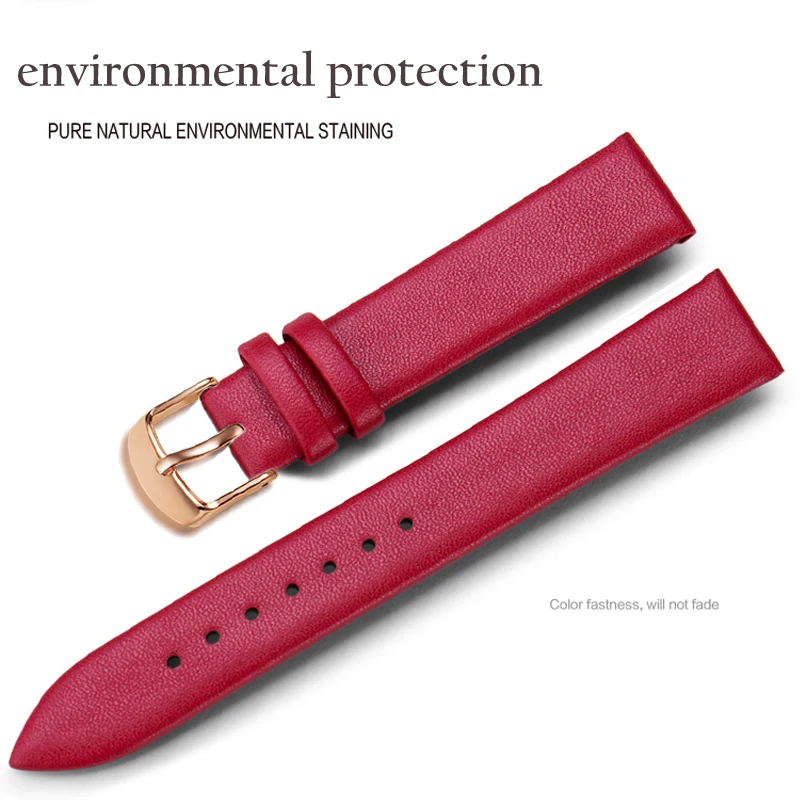 *real animal skin * cow leather Watch strap 8mm 10mm 12mm 14mm 16mm 18mm 20mm 22mm Watch band for men and women General strap